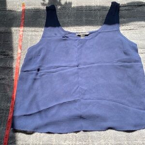 Classic everyday top chiffon material type sheer navy